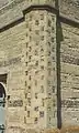 South-west buttress of 17th century tower