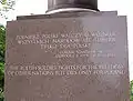 Maczek quotation on reverse of Memorial: "The Polish soldier fights for the freedom of all nations but dies only for Poland."