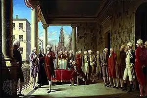 George Washington, inaugurated as President, April 30, 1789