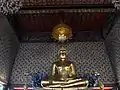The main Buddha image in the temple