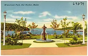 A circa-1940 view of the park's entrance at Newport Drive