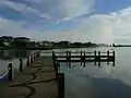 Pier at eastern end of Waterways Lake