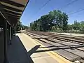 View to the west from the Wayne train station towards Paoli