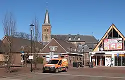 Churchtower (Sint Martinuskerk) from the Wilhelminaplein