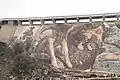 Panel 1 and 2 of Wellington Dam mural artwork.