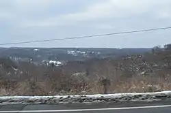 Hills east of Smithfield on State Route 151