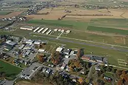 A view of Smoketown, including the Smoketown Airport