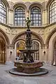 Donaunixenbrunnen&nbsp;[de] fountain placed in the Bank complex in 1861