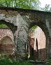 Ruins of Augustinians' cloister in Jasienica, Police