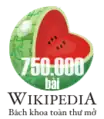 Vietnamese Wikipedia's 750,000 article logo