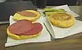 Sandwich with beef salami and bologna