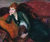 Young Woman in Green, influenced by  Whistler