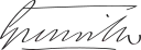 Cursive signature in ink