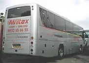 Wiltax Plaxton Panther bodied Volvo B10M rear in June 2007