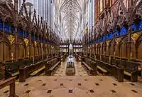Choir stalls and screen