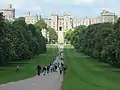 South facade including King George IV gateway, Windsor Castle, Berkshire, as rebuilt by Wyatville (1824-1840)