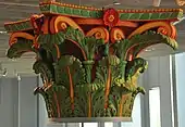 Reconstructed Corinthian capital, with original colors Xanten