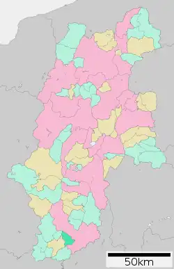 Location of Yasuoka in Nagano Prefecture