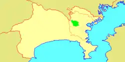Location of Asahi in  Kanagawa