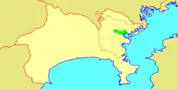 Location of Kanagawa in  Kanagawa