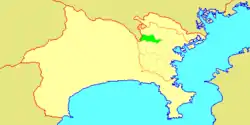 Location of Midori in Kanagawa
