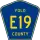 County Road E19 marker