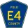 County Road E4 marker