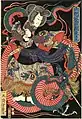 the magician Ryūōmaru encircled by a dragon