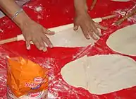 Rolling out the dough