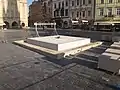 Pediment of the reconstructed column, March 2020