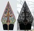 A gunungan from a variation of wayang kulit of Lombok, with which the story of Serat Menak Sasak is told