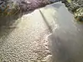 Ice with places of ice needles