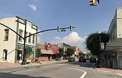 Downtown Zebulon at the intersection of Arendell Ave. and Horton St.