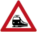 Level crossing without barriers ahead