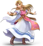 Zelda, as depicted in promotional artwork for Super Smash Bros. Ultimate