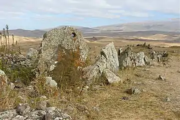One of the stones with a hole in it