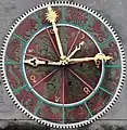 16th-century mechanical clock calendar, using the symbols of the eponymous planets for the days of the week.