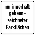 Only within marked parking areas