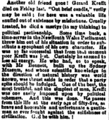 "The Lounger",in The (Melbourne) Herald,21 February 1881.