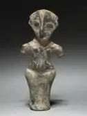 Female figure; by Vinča culture from Serbia; 4500-3500 BC; fired clay with paint; overall: 16.1&nbsp;cm; Cleveland Museum of Art (Ohio, US)