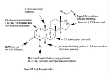 Basic SAR of 4-azasteroids