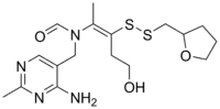 Skeletal formula of fursultiamine