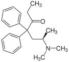 Chemical structure of levomethadone.