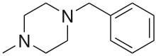 Structural formula of methylbenzylpiperazine