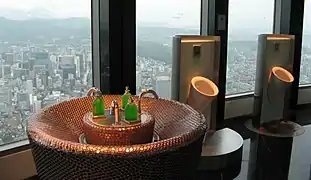 Male urinals in open arrangement