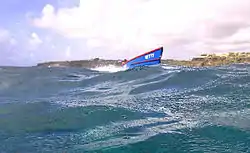 Pirogue Betty as seen later by a diver.
