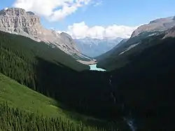 A valley among mountains